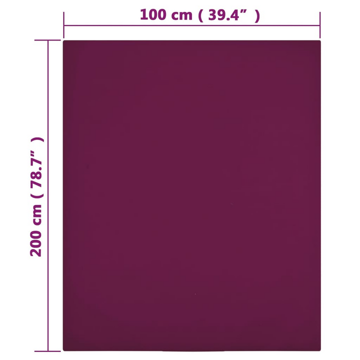 Ultra-Soft Bordeaux Cotton Jersey Fitted Sheet 100x200 cm - Breathable & Durable Bedding - Premium  from Home Treasures - Just £17.99! Shop now at Home Treasures