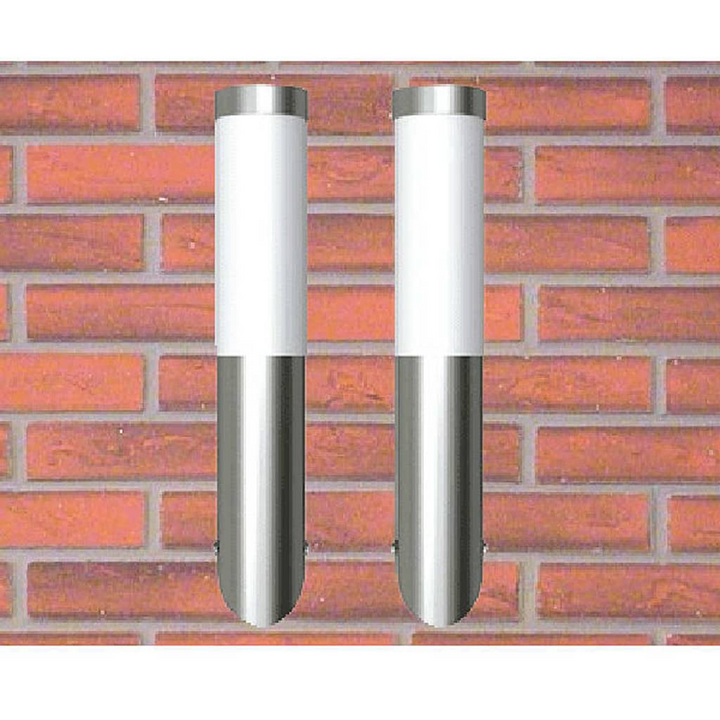 Torch Style Outdoor Wall Lights, Set of 2 - Stainless Steel, Durable, Waterproof & Elegant Exterior Lighting - Premium  from Home Treasures - Just £41.99! Shop now at Home Treasures