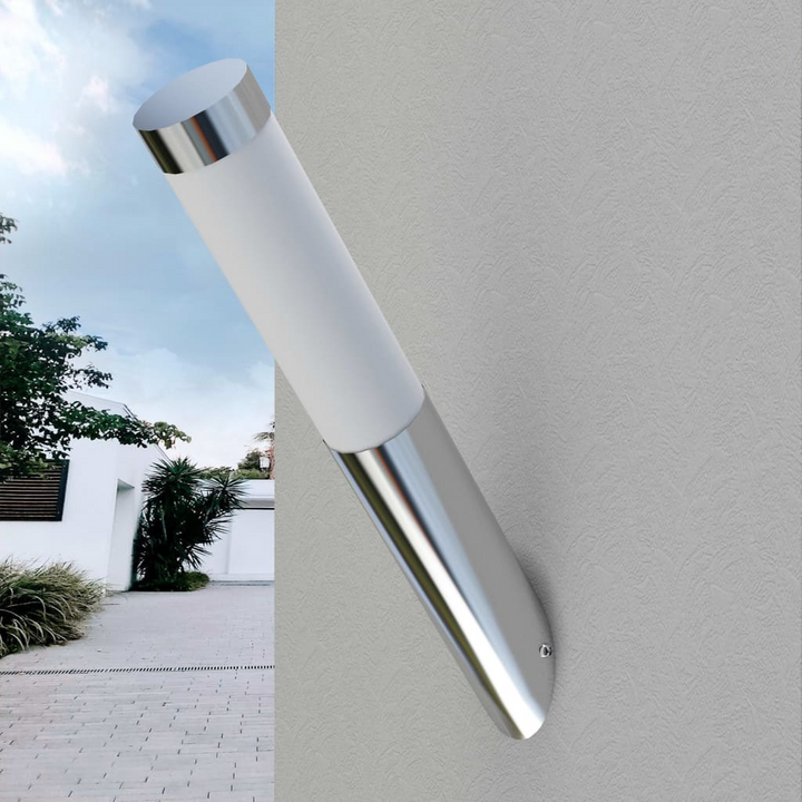 Torch Style Outdoor Wall Lights, Set of 2 - Stainless Steel, Durable, Waterproof & Elegant Exterior Lighting - Premium  from Home Treasures - Just £41.99! Shop now at Home Treasures