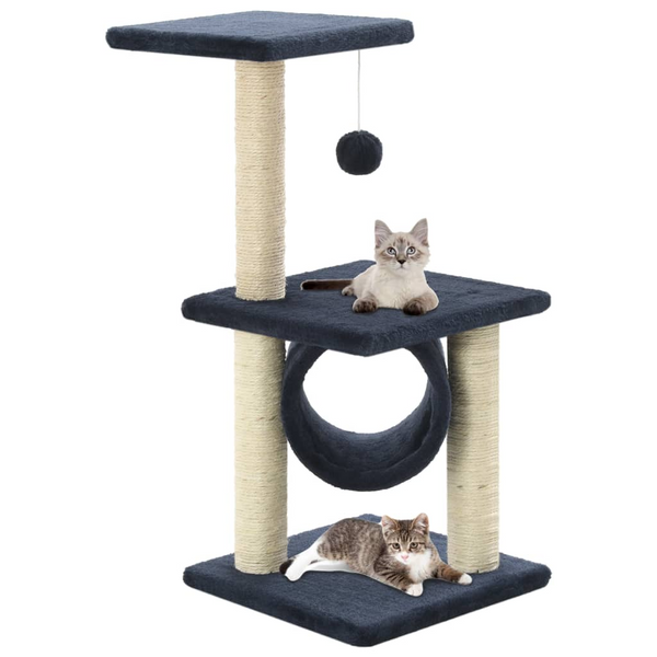 Cat Tree with Sisal Scratching Posts 65 cm Dark Blue - Premium  from Home Treasures - Just £36.99! Shop now at Home Treasures