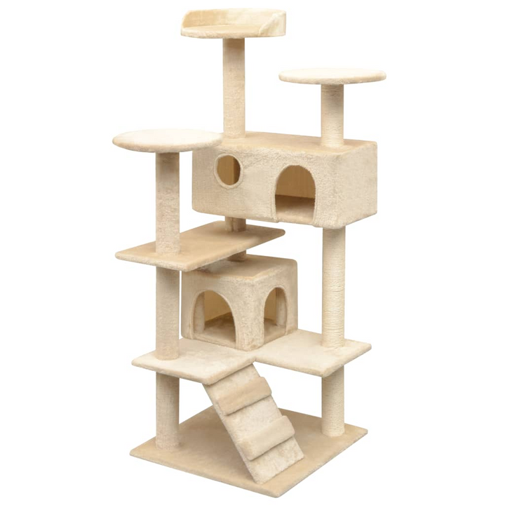 Cat Tree with Sisal Scratching Posts 125 cm Beige - Premium  from Home Treasures - Just £99.99! Shop now at Home Treasures