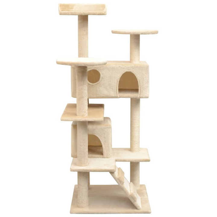 Cat Tree with Sisal Scratching Posts 125 cm Beige - Premium  from Home Treasures - Just £99.99! Shop now at Home Treasures