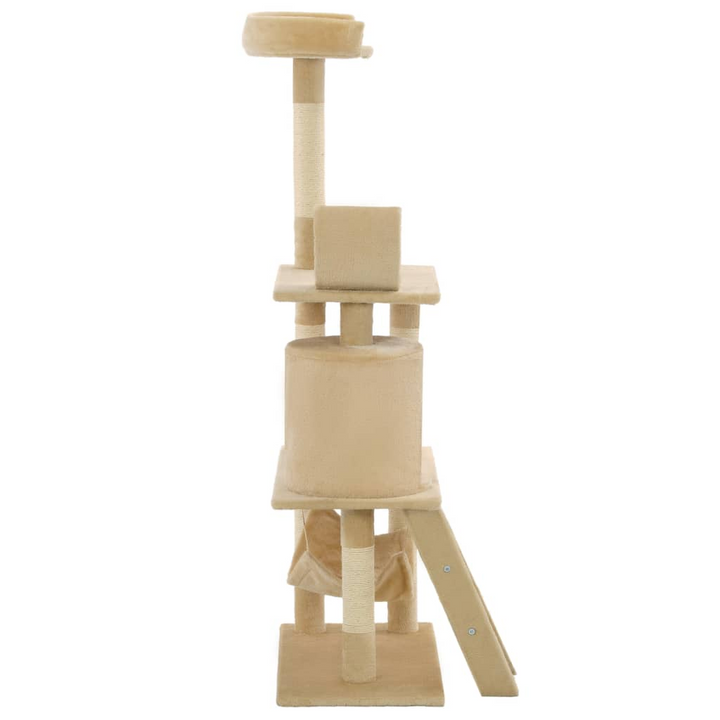 Cat Tree with Sisal Scratching Posts 140 cm Beige - Premium  from Home Treasures - Just £98.99! Shop now at Home Treasures