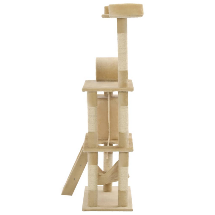 Cat Tree with Sisal Scratching Posts 140 cm Beige - Premium  from Home Treasures - Just £98.99! Shop now at Home Treasures