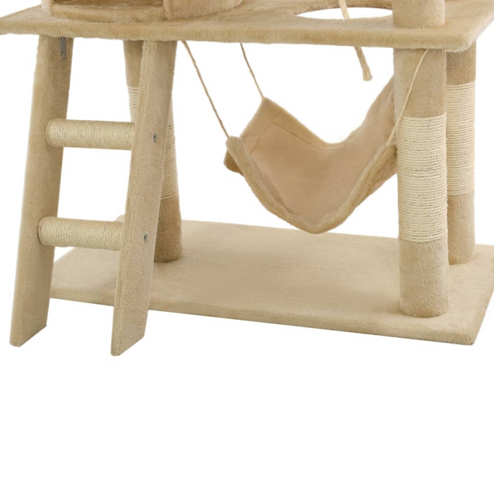 Cat Tree with Sisal Scratching Posts 140 cm Beige - Premium  from Home Treasures - Just £98.99! Shop now at Home Treasures