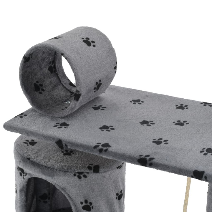 Cat Tree with Sisal Scratching Posts 140 cm Grey Paw Prints - Premium  from Home Treasures - Just £104.99! Shop now at Home Treasures