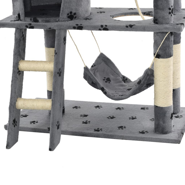 Cat Tree with Sisal Scratching Posts 140 cm Grey Paw Prints - Premium  from Home Treasures - Just £104.99! Shop now at Home Treasures