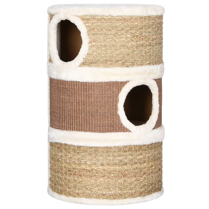 Cat Scratching Barrel 60 cm Seagrass - Large, Multi-Level Cat Activity Center - Premium  from Home Treasures - Just £94.99! Shop now at Home Treasures