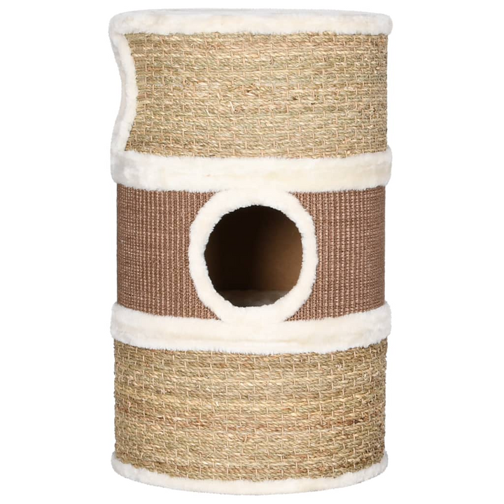 Cat Scratching Barrel 60 cm Seagrass - Large, Multi-Level Cat Activity Center - Premium  from Home Treasures - Just £94.99! Shop now at Home Treasures