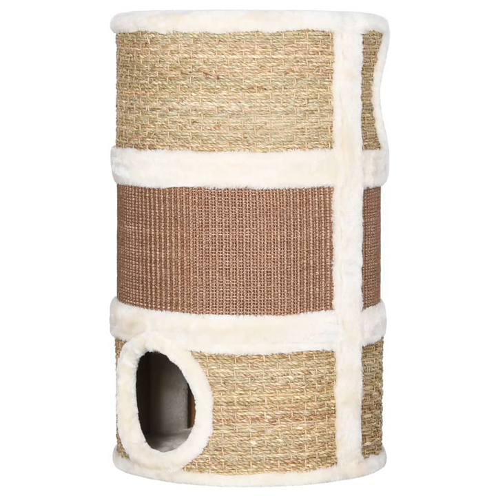 Cat Scratching Barrel 60 cm Seagrass - Large, Multi-Level Cat Activity Center - Premium  from Home Treasures - Just £94.99! Shop now at Home Treasures