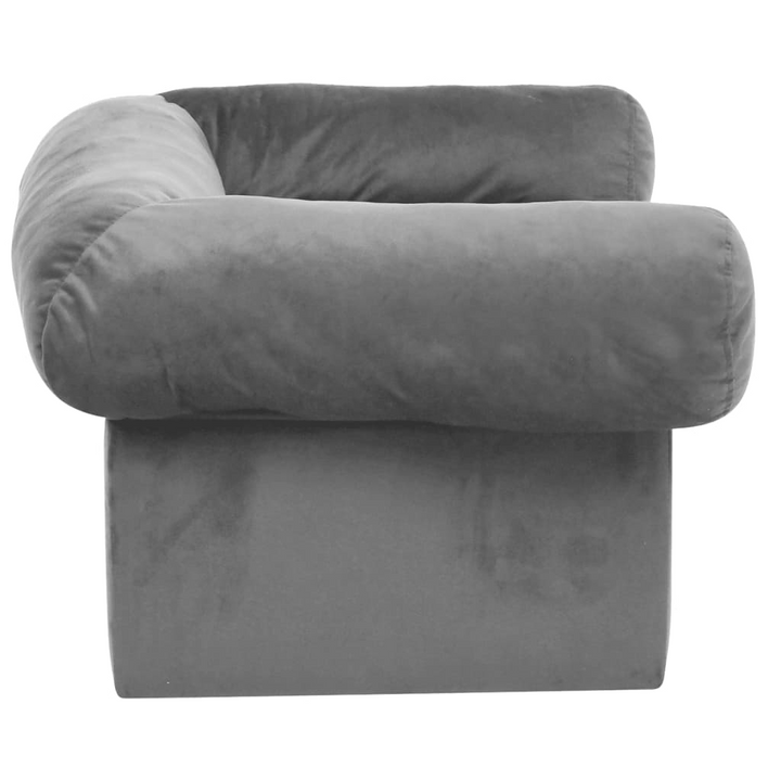 Plush Dog Sofa with Storage Drawer in Grey, 75x50x38 cm, Ideal for Small Pets - Premium  from Home Treasures - Just £108.99! Shop now at Home Treasures