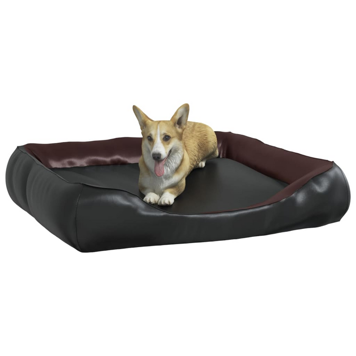 Dog Bed Black and Brown - 105x80x25 cm Faux Leather - Luxury Pet Sofa - Premium  from Home Treasures - Just £59.99! Shop now at Home Treasures