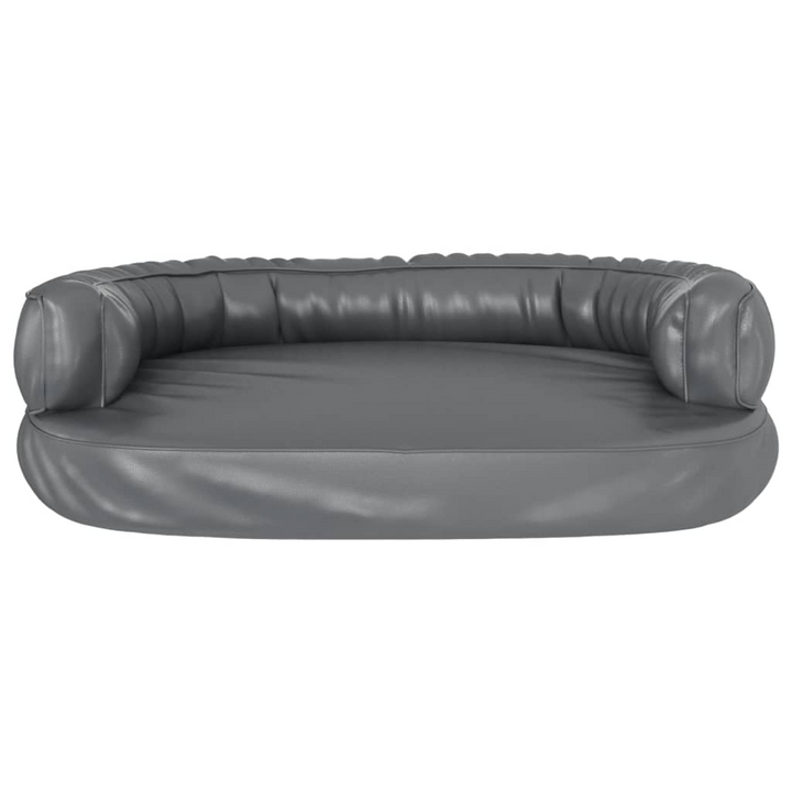 Ergonomic Foam Dog Bed, Grey, 88x65 cm - Luxurious Faux Leather Pet Sofa - Premium  from Home Treasures - Just £85.99! Shop now at Home Treasures