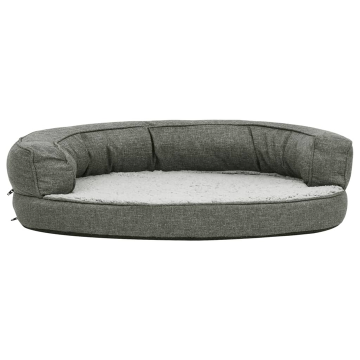 Ergonomic Dog Bed Mattress 75x53 cm Linen Look Fleece Grey - Premium  from Home Treasures - Just £65.99! Shop now at Home Treasures