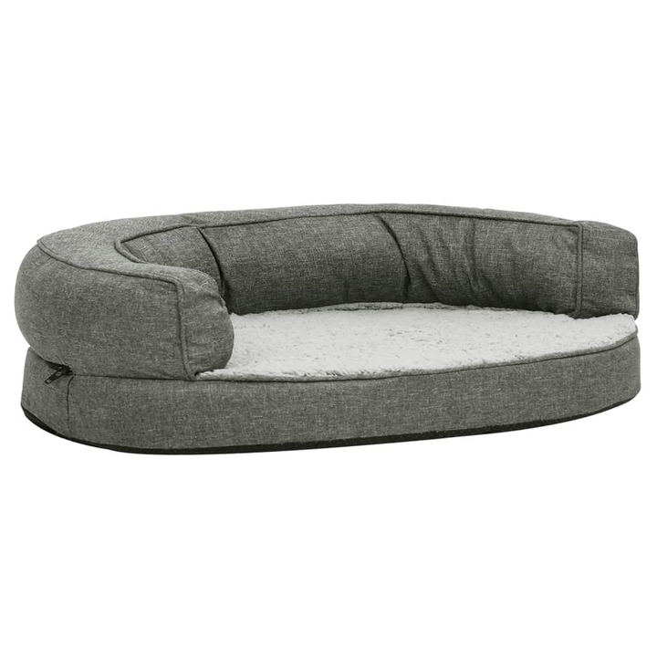 Ergonomic Dog Bed Mattress 75x53 cm Linen Look Fleece Grey - Premium  from Home Treasures - Just £65.99! Shop now at Home Treasures