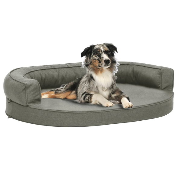 Ergonomic Dog Bed Mattress - Linen Look Grey - Premium  from Home Treasures - Just £68.99! Shop now at Home Treasures