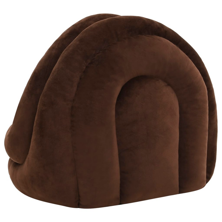 Cat Bed 40x40x35 cm Brown and Cream - Luxury and Comfort for Your Furry Friend - Premium  from Home Treasures - Just £31.99! Shop now at Home Treasures