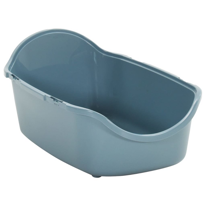 Cat Litter Tray with Cover - White and Blue, 56x40x40 cm - Durable, Portable, and Easy-to-Clean Cat Toilet - Premium  from Home Treasures - Just £40.99! Shop now at Home Treasures