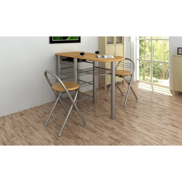 Premium Wooden Table and Chairs Set - Stylish & Functional Kitchen/Bar Furniture - Premium  from Home Treasures - Just £162.99! Shop now at Home Treasures