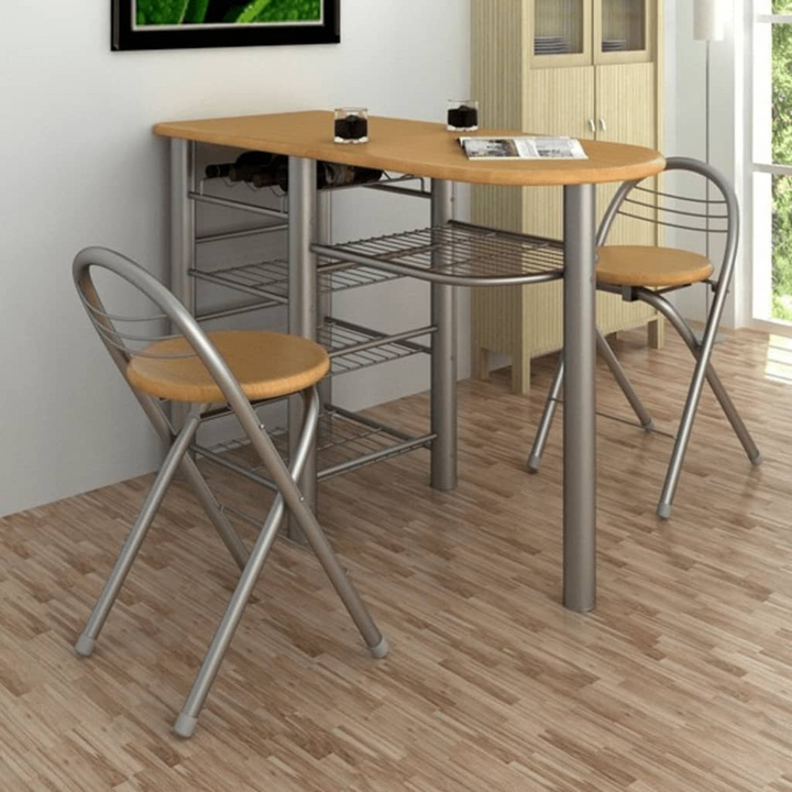 Premium Wooden Table and Chairs Set - Stylish & Functional Kitchen/Bar Furniture - Premium  from Home Treasures - Just £162.99! Shop now at Home Treasures