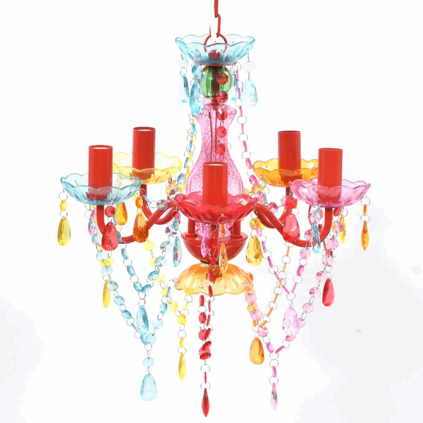 Enchanting Multi-Coloured Crystal Glass Chandelier - Elegance for Living Room, Bedroom & Dining Room - Premium  from Home Treasures - Just £65.99! Shop now at Home Treasures