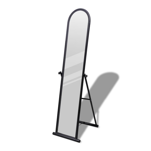 Sleek Free Standing Full-Length Floor Mirror - Rectangular Black with Adjustable Angles & Durable Steel Frame - Premium  from Home Treasures - Just £85.99! Shop now at Home Treasures