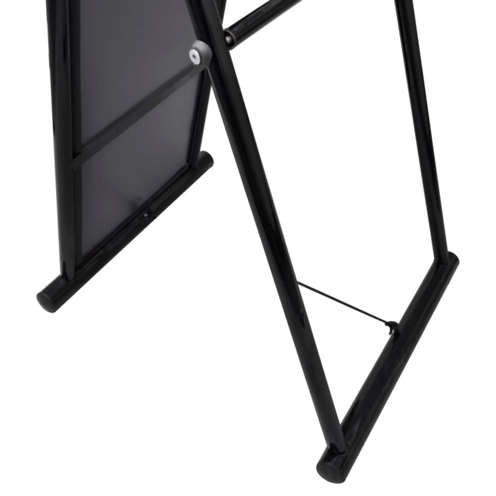 Sleek Free Standing Full-Length Floor Mirror - Rectangular Black with Adjustable Angles & Durable Steel Frame - Premium  from Home Treasures - Just £85.99! Shop now at Home Treasures