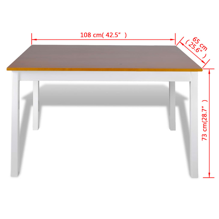 Elegant 5 Piece Dining Set - Brown & White | Sturdy & Versatile - Premium  from Home Treasures - Just £253.99! Shop now at Home Treasures