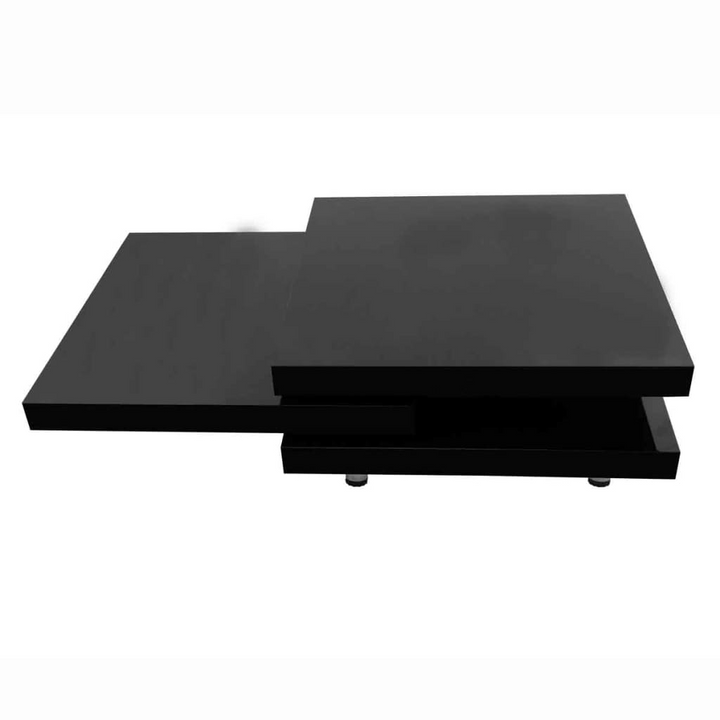 Sleek & Stylish 3-Tier High Gloss Black Coffee Table with Extendable Levels - Modern Design, Durable MDF & Chrome Metal Feet - Premium  from Home Treasures - Just £300.99! Shop now at Home Treasures