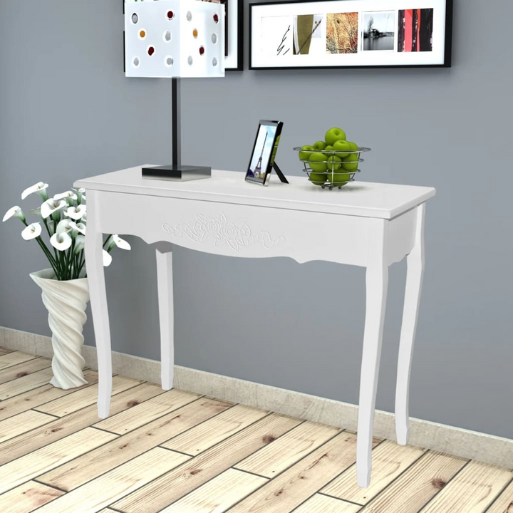 Elegant White Dressing Console Table - 100 x 35 x 78 cm | Stylish Entryway, Living Room, or Dining Room Addition - Premium  from Home Treasures - Just £144.99! Shop now at Home Treasures