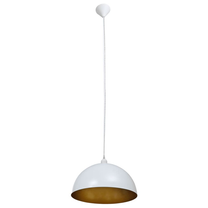 Modern White Ceiling Lamp 2 pcs | Height-Adjustable, Semi-spherical Design | High Quality Metal, E27 Bulb Compatible - Premium  from Home Treasures - Just £67.99! Shop now at Home Treasures