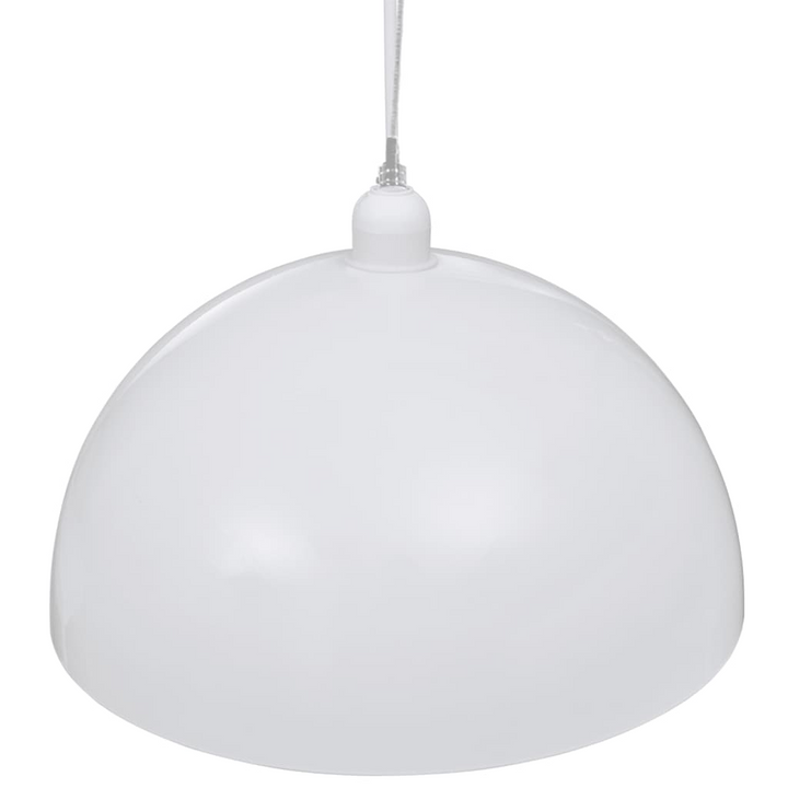 Modern White Ceiling Lamp 2 pcs | Height-Adjustable, Semi-spherical Design | High Quality Metal, E27 Bulb Compatible - Premium  from Home Treasures - Just £67.99! Shop now at Home Treasures