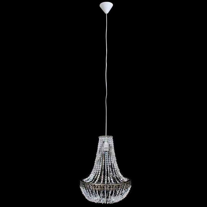 Elegant Crystal Pendant Chandelier - 36.5x46cm - Ideal for Dining Room, Foyer, Living Room - High-Quality Crystal Beads and Steel Frame - Premium  from Home Treasures - Just £64.99! Shop now at Home Treasures