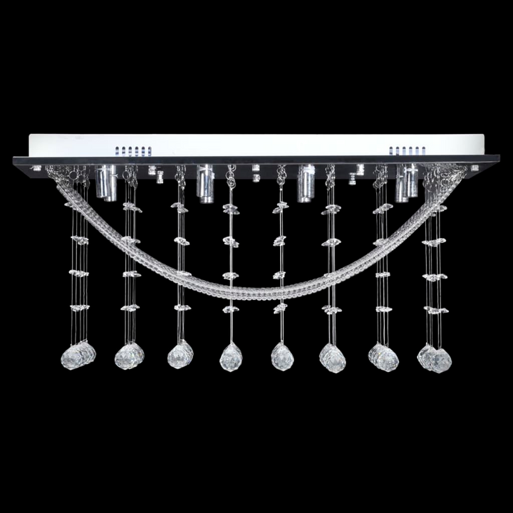 Elegant Glittering Glass Crystal Beads Ceiling Light - White, Lustrous Modern Design - Premium  from Home Treasures - Just £165.99! Shop now at Home Treasures