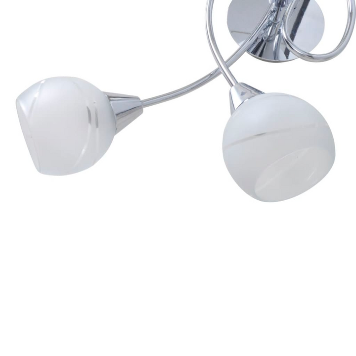 Elegant Ceiling Light with Glass Shades - Modern Chrome Finish, Easy Assembly - Premium  from Home Treasures - Just £45.99! Shop now at Home Treasures