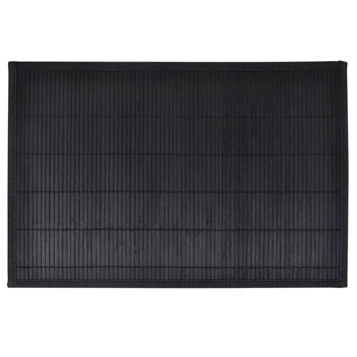 Set of 6 Black Bamboo Placemats - 30 x 45 cm - Premium Quality, Non-Slip, Easy to Clean - Premium  from Home Treasures - Just £17.99! Shop now at Home Treasures