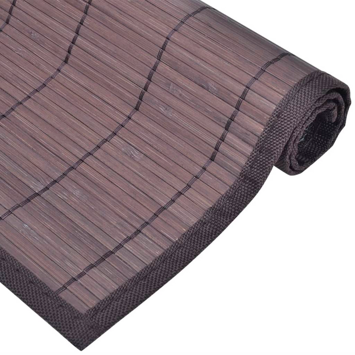 Premium 6-Piece Bamboo Placemats Set - Dark Brown, 30 x 45 cm - Elegant and Durable Dining Table Decor - Premium  from Home Treasures - Just £25.99! Shop now at Home Treasures