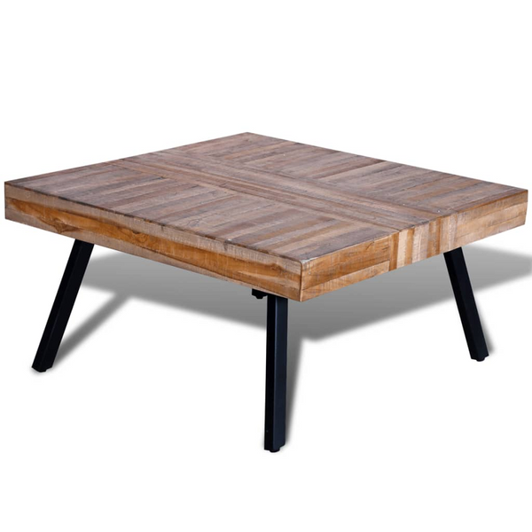 Reclaimed Teak Square Coffee Table - Handcrafted, Eco-Friendly, Unique Vintage Style, 80x80x40cm - Premium  from Home Treasures - Just £234.99! Shop now at Home Treasures