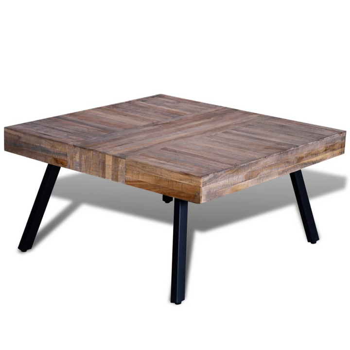 Reclaimed Teak Square Coffee Table - Handcrafted, Eco-Friendly, Unique Vintage Style, 80x80x40cm - Premium  from Home Treasures - Just £234.99! Shop now at Home Treasures