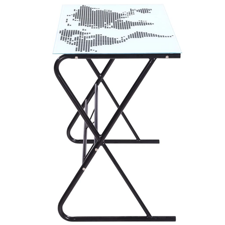 Stylish Glass Desk with World Map Pattern - 80x50x75cm | Modern Home Office Furniture - Premium  from Home Treasures - Just £61.99! Shop now at Home Treasures