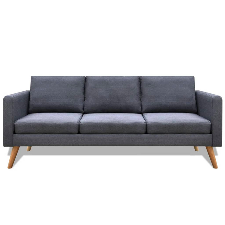 Modern Scandinavian Styled Fabric Sofa, 3-Seater in Dark Grey – Sleek & Comfortable - Premium  from Home Treasures - Just £377.99! Shop now at Home Treasures