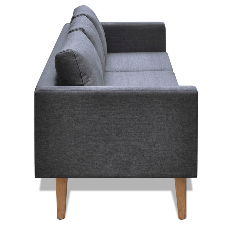 Modern Scandinavian Styled Fabric Sofa, 3-Seater in Dark Grey – Sleek & Comfortable - Premium  from Home Treasures - Just £377.99! Shop now at Home Treasures