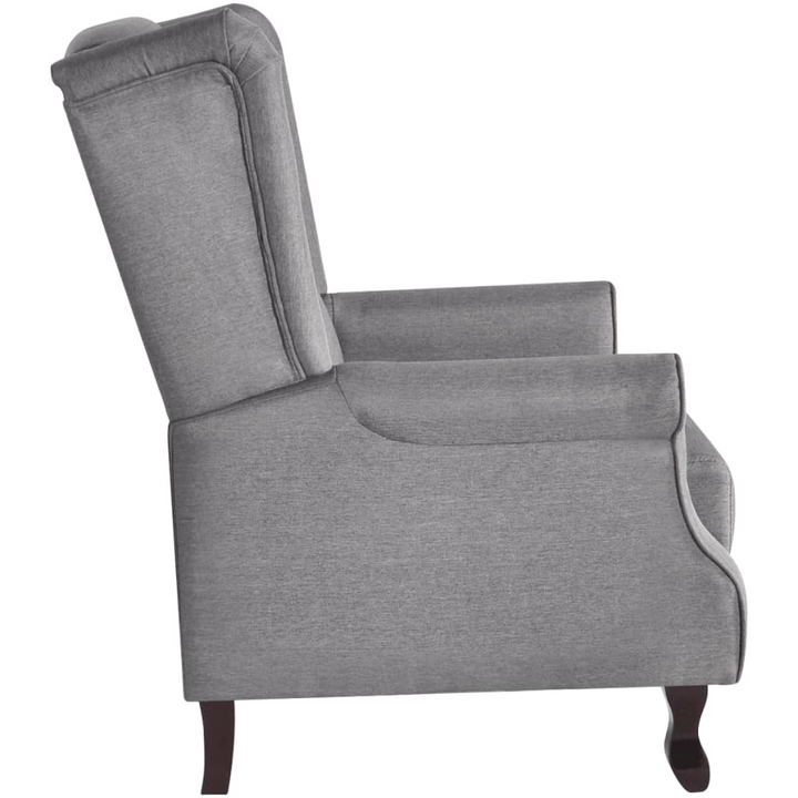 Elegant Reclining Armchair in Grey - Comfortable & Adjustable with Sturdy Wooden Legs - Premium  from Home Treasures - Just £250.99! Shop now at Home Treasures