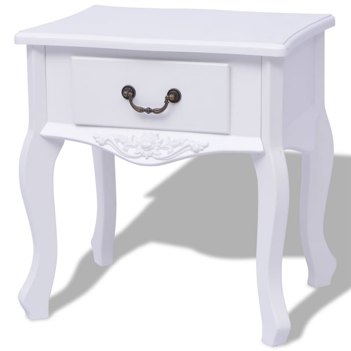 Elegant Bedside Cabinet with Drawer in White - 43 x 33 x 45.5 cm | Versatile Nightstand & Storage Solution - Premium  from Home Treasures - Just £79.99! Shop now at Home Treasures