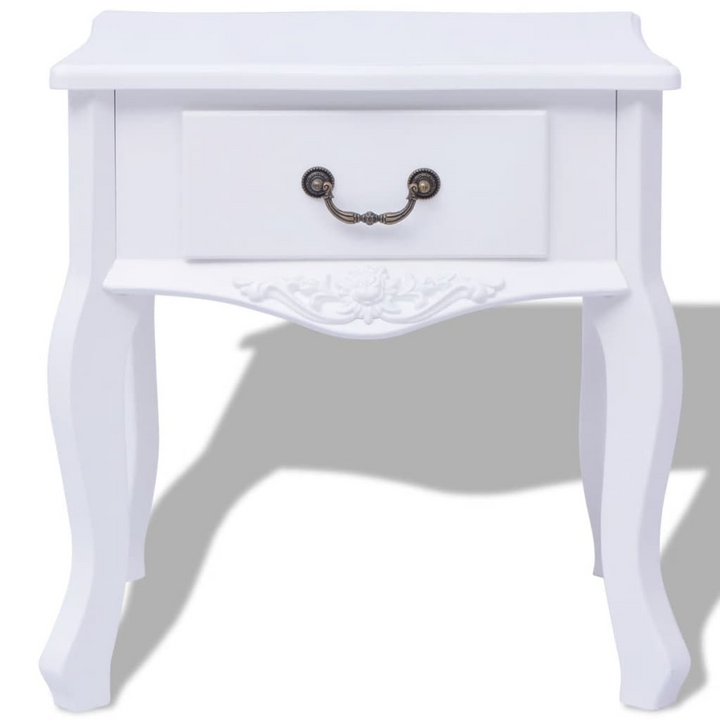 Elegant Bedside Cabinet with Drawer in White - 43 x 33 x 45.5 cm | Versatile Nightstand & Storage Solution - Premium  from Home Treasures - Just £79.99! Shop now at Home Treasures