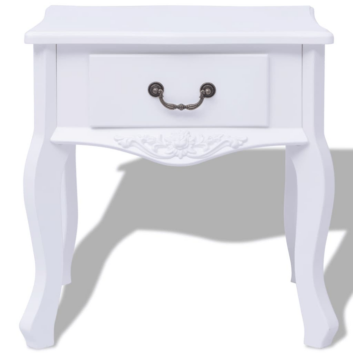 White Bedside Cabinets - Set of 2, 43 x 33 x 45.5 cm | Stylish Nightstands with Drawer for Bedroom & Living Room - Premium  from Home Treasures - Just £153.99! Shop now at Home Treasures