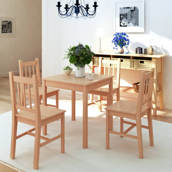 Five Piece Pinewood Dining Set - High-Quality & Timeless Design for Your Home - Premium  from Home Treasures - Just £176.99! Shop now at Home Treasures