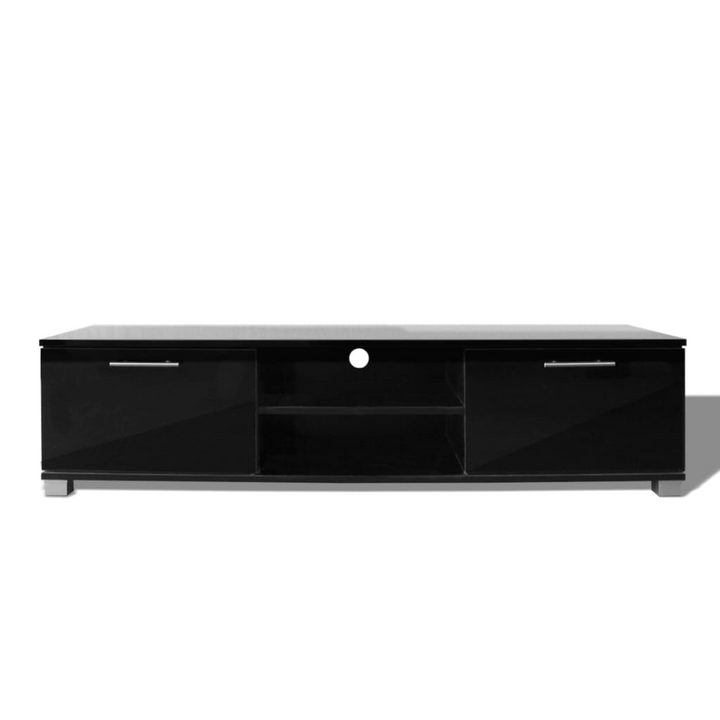 Stylish High Gloss Black TV Cabinet - Contemporary Design, 120 x 40.3 x 34.7cm - Premium  from Home Treasures - Just £124.99! Shop now at Home Treasures