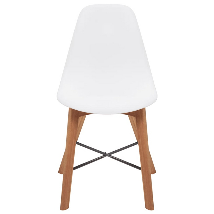 Elegant and Durable White Plastic Chair Seats - Set of 4 for Modern Dining - Premium  from Home Treasures - Just £109.99! Shop now at Home Treasures