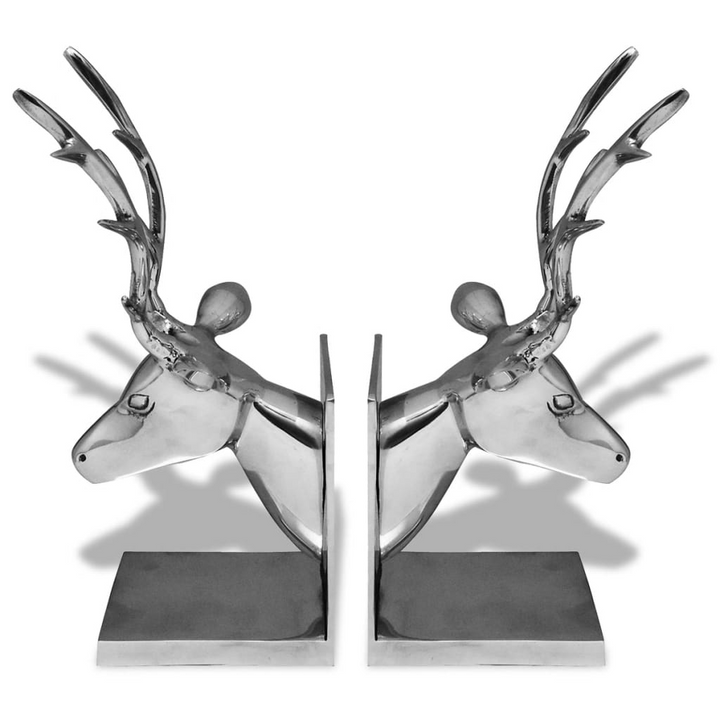 Silver Aluminium Deer Bookends – Set of 2, Decorative and Durable - Premium  from Home Treasures - Just £80.99! Shop now at Home Treasures